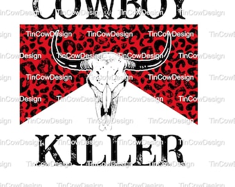 Western Leopard Cowboy Killer PNG Digital Download