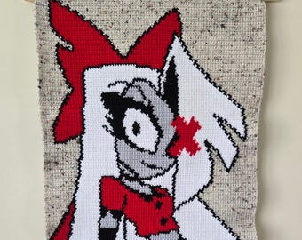 Vaggie Hazbin Hotel Crochet Wall Hanging Pattern (PDF Pattern)