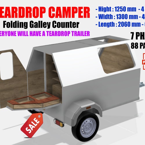 Tiny Teardrop Camper Bike Camper Plan Motorcycle Camper Etsy