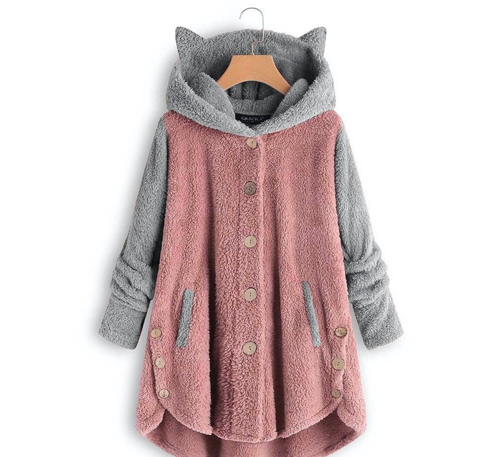 Plush Cat Ears Hoodie, Pocket Hoodie Sweatshirts, Plus Size Hoodie, Cat Mom Hoodie, Cat Lover Hoodie, Cat People Hoodie, Oversize Hoodie Printfushion