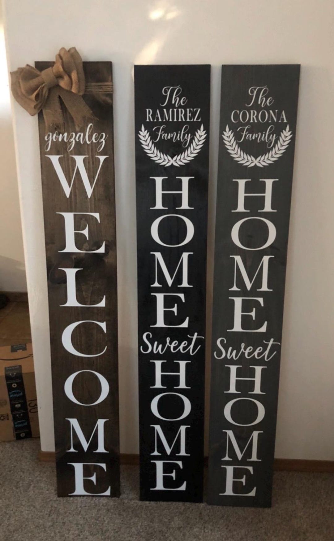 5FT Welcome Double Sided Porch Sign, Real Pine Wood, Rustic Decor ...