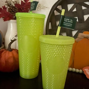 Starbucks Kitchen | Starbucks Venti 24oz Lemongrass Studded Tumbler Glow in The Dark 2022 | Color: Green | Size: Os | Beachfun72471's Closet