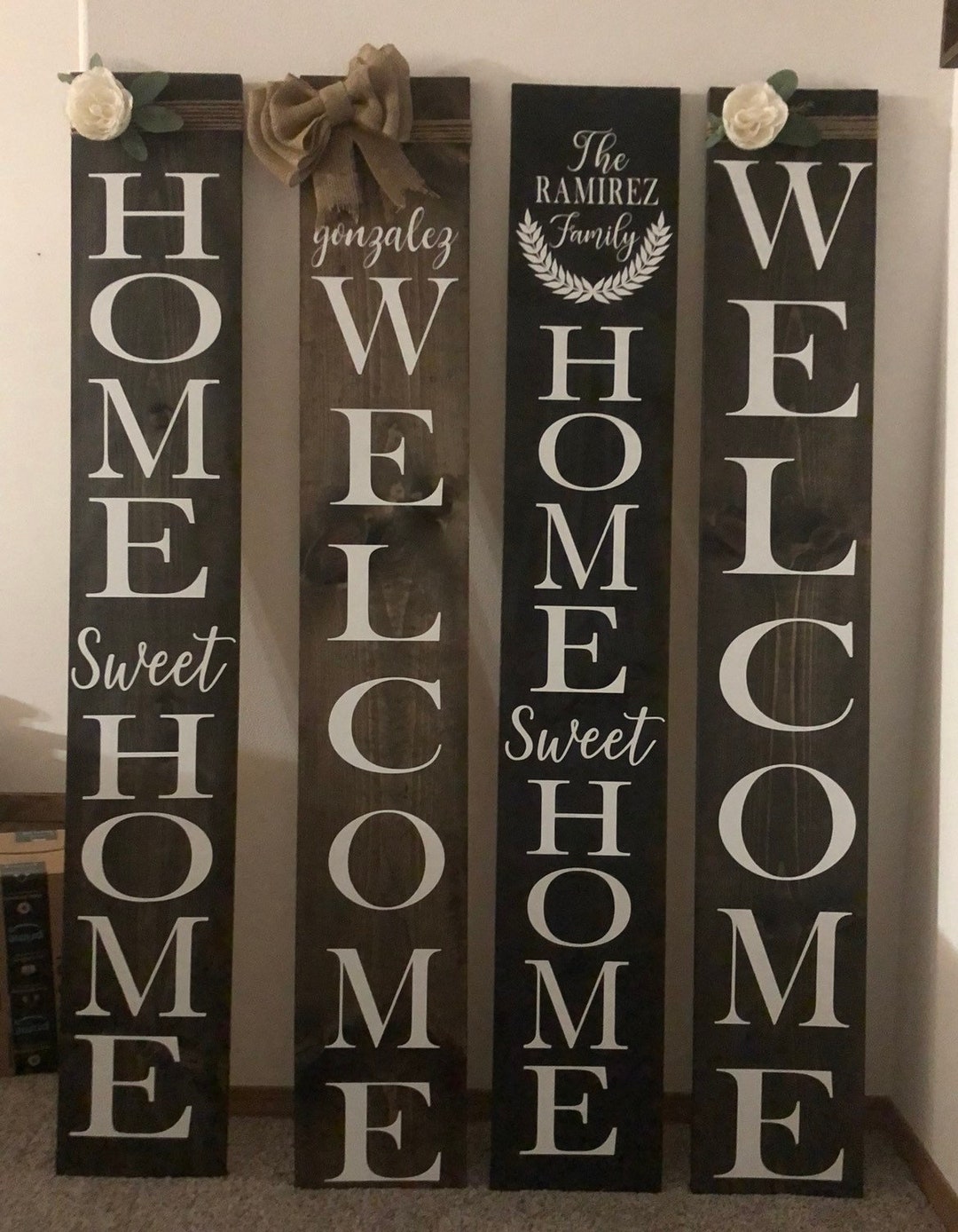 5FT Welcome Porch Sign, Real Pine Wood, Rustic Decor, Housewarming Gift ...