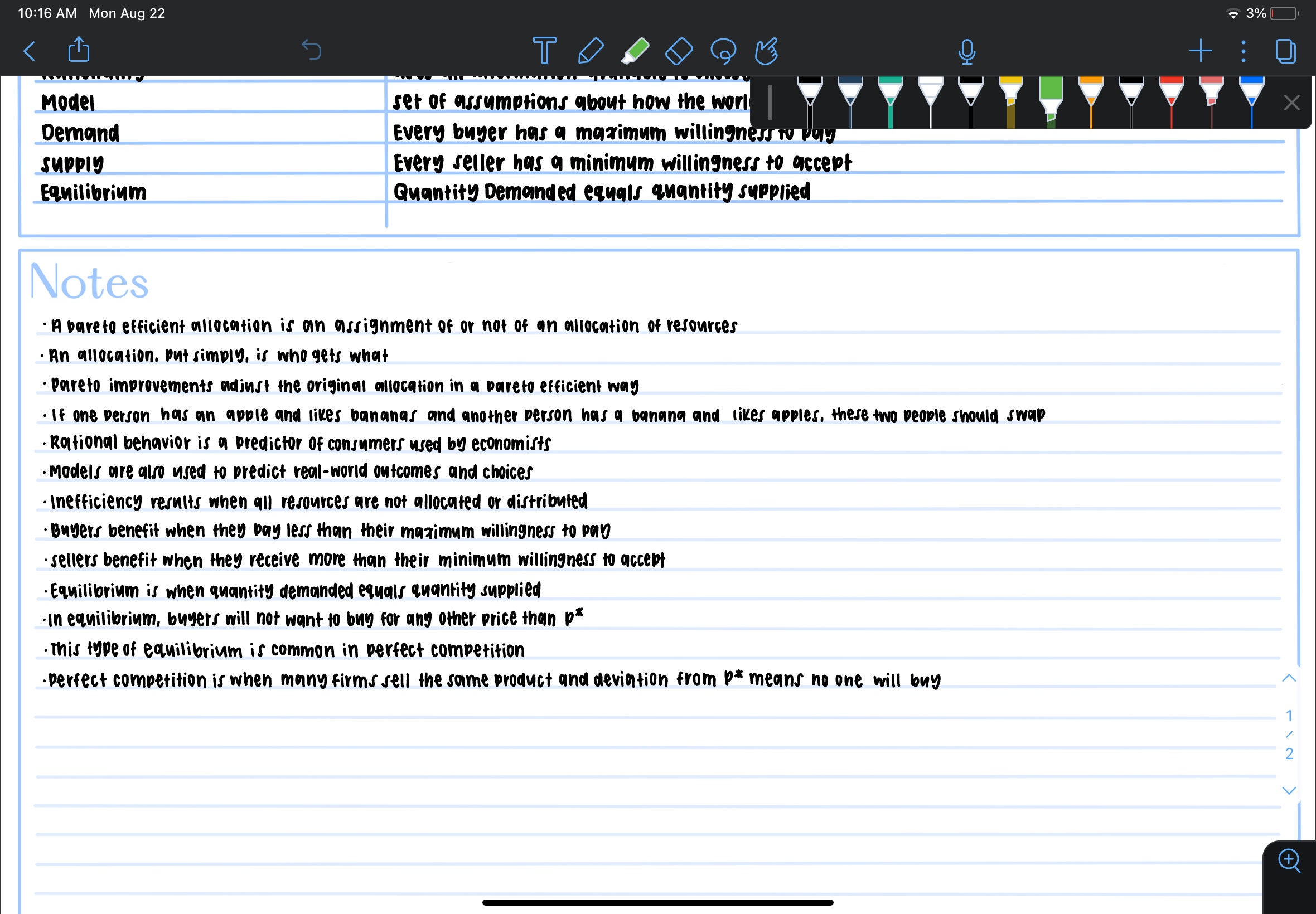 Review Notes Files Set of 10 Study Review Templates for Goodnotes and Notability | Chapter ...