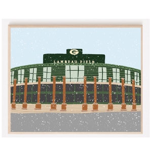 Abstract Lambeau Field Print | Green Bay Packers Art | Green Bay Packers Decor