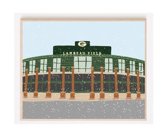 Abstract Lambeau Field Print | Green Bay Packers Art | Green Bay Packers Decor