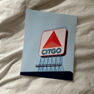 Citgo Sign Boston Art Boston Art Print City of Boston Art Print Boston ...