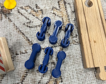 Wooden Train Track Dogbone Connectors (6) Brio/Plative/IKEA
