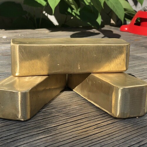 Brass Ingot / Bar Total 4 LB 14OZ 5 LB 5OZ Hand Poured Etsy