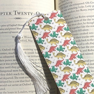 Children's Dinosaur Bookmark | Handmade Laminated Bookmark | Bookmark For Kids | Party Favor For Kids Party | Back To School | Gift Readers