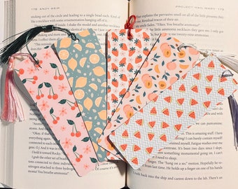 Feelin' Fruity Bookmarks | Fruit Bookmark | Handmade Bookmarks | Gift for Book Lover | Cute Bookmark | Gift for Her | Book Lovers