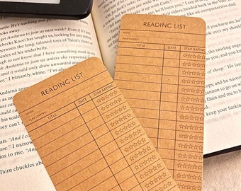 2024 Reading Bookmark Library Card Bookmark Book Tracker Bookmark Reading List Tracker Book Club Bookmark Gift Reading Lover Gift Bookmark