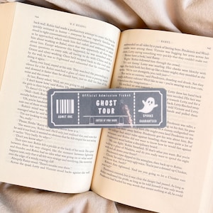 GhostTours Ticket Lesezeichen | Halloween Lesezeichen | Buchclub | Geburtstagsgeschenk | Gruseliges Lesezeichen | Horror Reader | Bücherwurm Buchliebhaber Geschenk