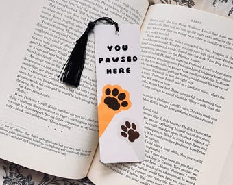 Dog Paw Bookmark: Cute Book Lover Gift with Double-Sided Lamination