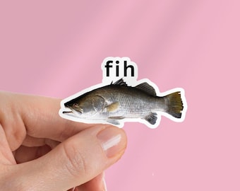 Adesivo meme Fih Fish: divertente decalcomania in vinile - Calza della Befana