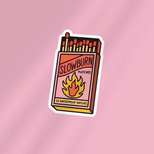 Slow Burn Matches Kindle Aufkleber: Bücherwurm Vinyl Aufkleber für Leseratten Bild 5