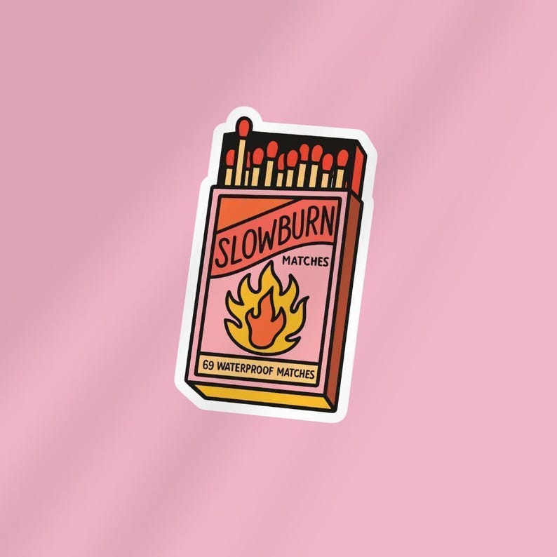 Slow Burn Matches Kindle Aufkleber: Bücherwurm Vinyl Aufkleber für Leseratten Bild 5