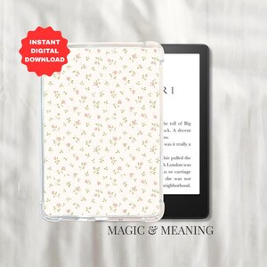Pink Vintage Floral Insert Kindle Basic Kindle Oasis, Kindle Paperwhite, Kindle Skin, Book Gifts For Her Kindle Wrap Kindle Sticker