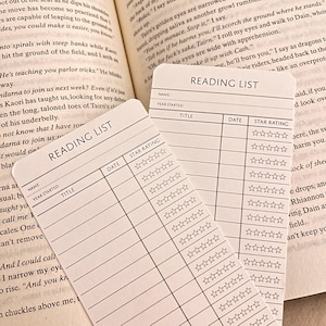 2025 Reading List Book Tacker | Library Card Bookmark | Vintage Library Bookmark | Book Tracker | Book Lover | Birthday Gift | Christmas