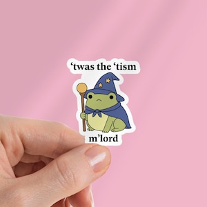 Funny Autism Kindle Sticker: Twas The Tism Sticker - Stocking Stuffer For Reader