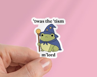 Funny Autism Kindle Sticker: Twas The Tism Sticker - Stocking Stuffer For Reader
