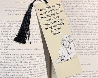 Sarcastic Book Lover Gift Bookmark, Funny Literary Quote (Durable Cardstock)