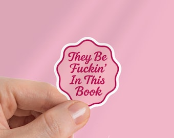 Spicy Smut Book Kindle Sticker: Book Lover Laptop Decal - Stocking Stuffer For Reader