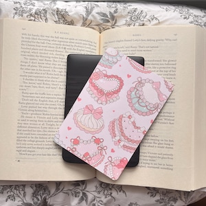 Pink Cake Kindle Insert & Bookmark Set: Kawaii Kindle Skin - Stocking Stuffer For Reader
