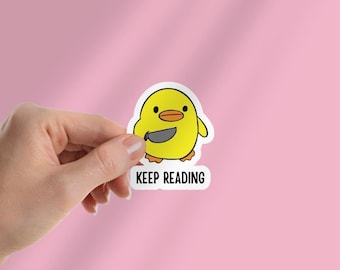 Duck With Knife Kindle Sticker: Book Lover Gift - Stocking Stuffer For Reader