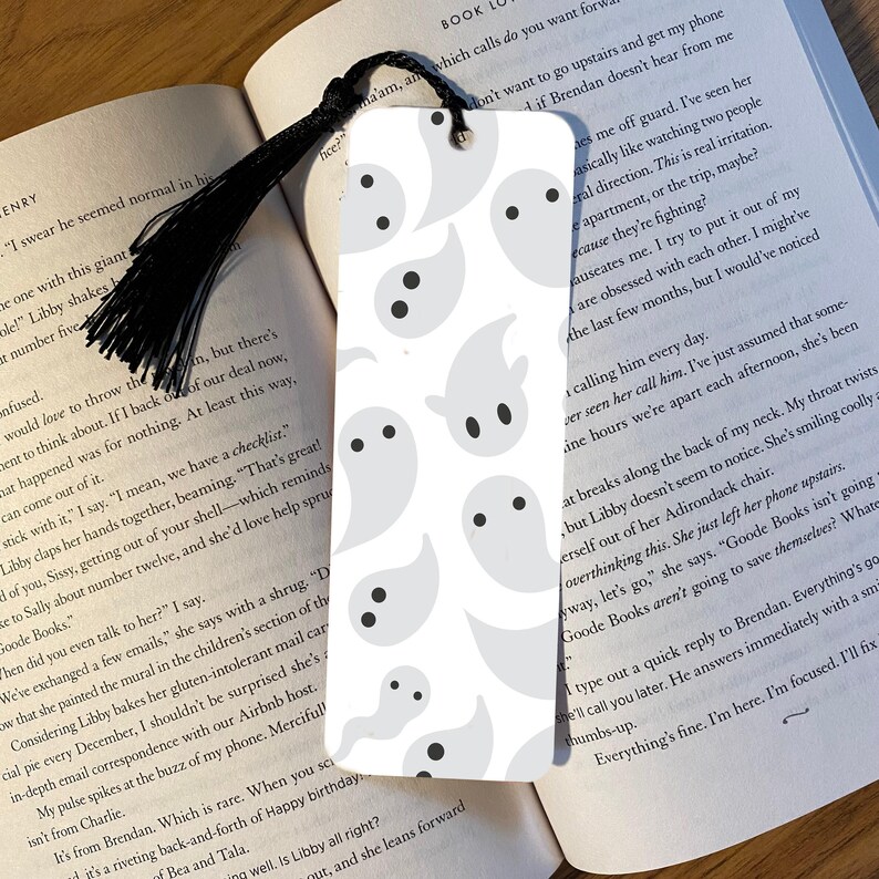 Halloween Book Lover Bookmark, Ghost Design (Cute Reader Gift) image 4