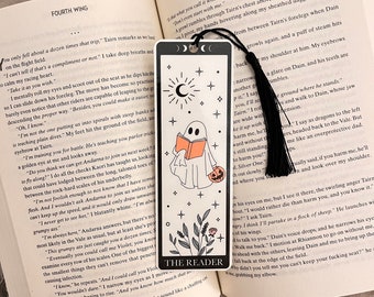 The Reader Ghost Tarot Card Bookmark | Tarot Bookmark | Birthday Gift | Booktok Bookmark | Bookish Gifts for Readers | Handmade Bookmark