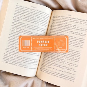 Marque-page de billets de citrouilles, cadeau d'Halloween pour les amoureux des livres (lecture d'automne)