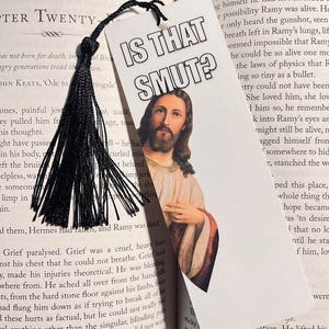 Funny Jesus Smut Bookmark - Gift for Book Lover - Stocking Stuffer For Reader