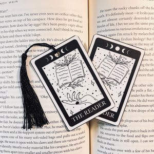 Marcapáginas de la Carta del Tarot del Lector: Regalo Gótico de Libro - Regalo para el Lector
