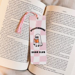 Gruselige Leser Buch Club Lesezeichen | Halloween Lesezeichen | Buch-Liebhaber-Geschenk für sie | Horror Reader | Boo Lesezeichen, Spooky Autumn Lesezeichen