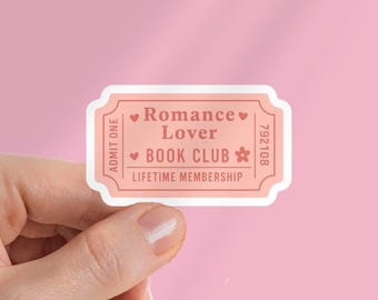 Romance Book Club Kindle Aufkleber: Buchliebhaber E-Reader Vinyl Aufkleber - Stocking Stuffer For Reader