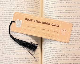 Gezellige Girl Book Club bladwijzer | Feministische bladwijzer | Bookmark ticket | Leuke bladwijzer | Cadeau voor boekenliefhebber | Boekenclub | Verjaardagscadeau