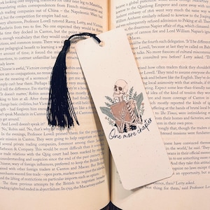 Regalo para amantes de los libros: Marcapáginas de esqueleto con cita sarcástica (Lectura divertida)