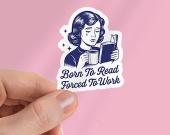 Born To Read Kindle Sticker: Book Lover Vinyl Decal - Stocking Stuffer For Reader