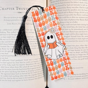 Ghost Bookmark: Halloween Book Lover Gift with Tassel - Stocking Stuffer For Reader