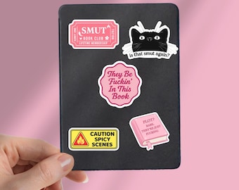 Smut Kindle Sticker Pack | Funny Spicy Book Sticker Bundle