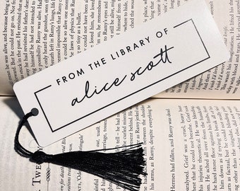 Personalized Book Stamp Bookmark | Library Of Bookmark Gift |  Custom Bookmark | Book Lover | Birthday Gift Gift | Handmade Bookmark