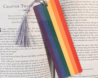 Pride Flag Bookmark: Bright LGBTQIA+ Colors - Durable Laminate