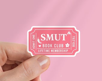 Smut Lover Book Club Kindle Sticker: Bookish E-reader Vinyl Decal