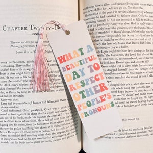 What A Beautiful Day to Respect Other People's Pronouns Bookmark | LGBTQ+ Bookmark | Gay Rights Bookmark |  Reader Gift | Birthday Gift