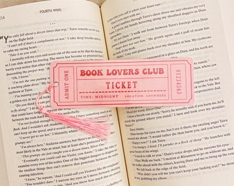 Marque-page Book Lovers Club | Marque-page féministe | Marquer le billet | Marque-page mignon | Cadeau pour amoureux des livres | Club de lecture | Femme | Cadeau de Noël