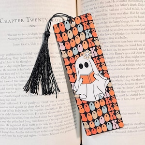 Booooooooks Halloween-bladwijzer | Leuke spookbladwijzer | Cadeau voor boekenliefhebbers | Schattig | Gepersonaliseerd | Verjaardagscadeau | Halloween-bladwijzers