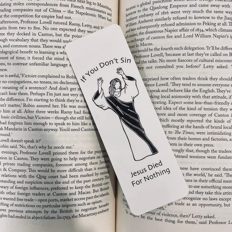 Funny Jesus Bookmark - Laminated, Handmade Book Lover Gift image 3