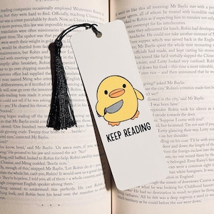 Funny Book Lover Bookmark, Chuck Duck, Sarcastic Quote (Durable Cardstock)