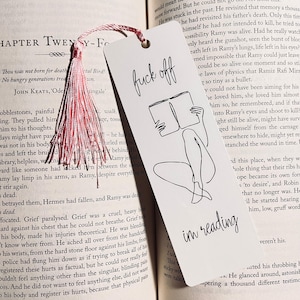 Sarcastic Bookmark: Funny 'F*ck Off I'm Reading' Quote